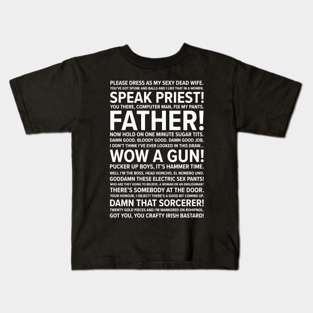 Reynholm quotes (IT crowd) Kids T-Shirt by barberdesigniow